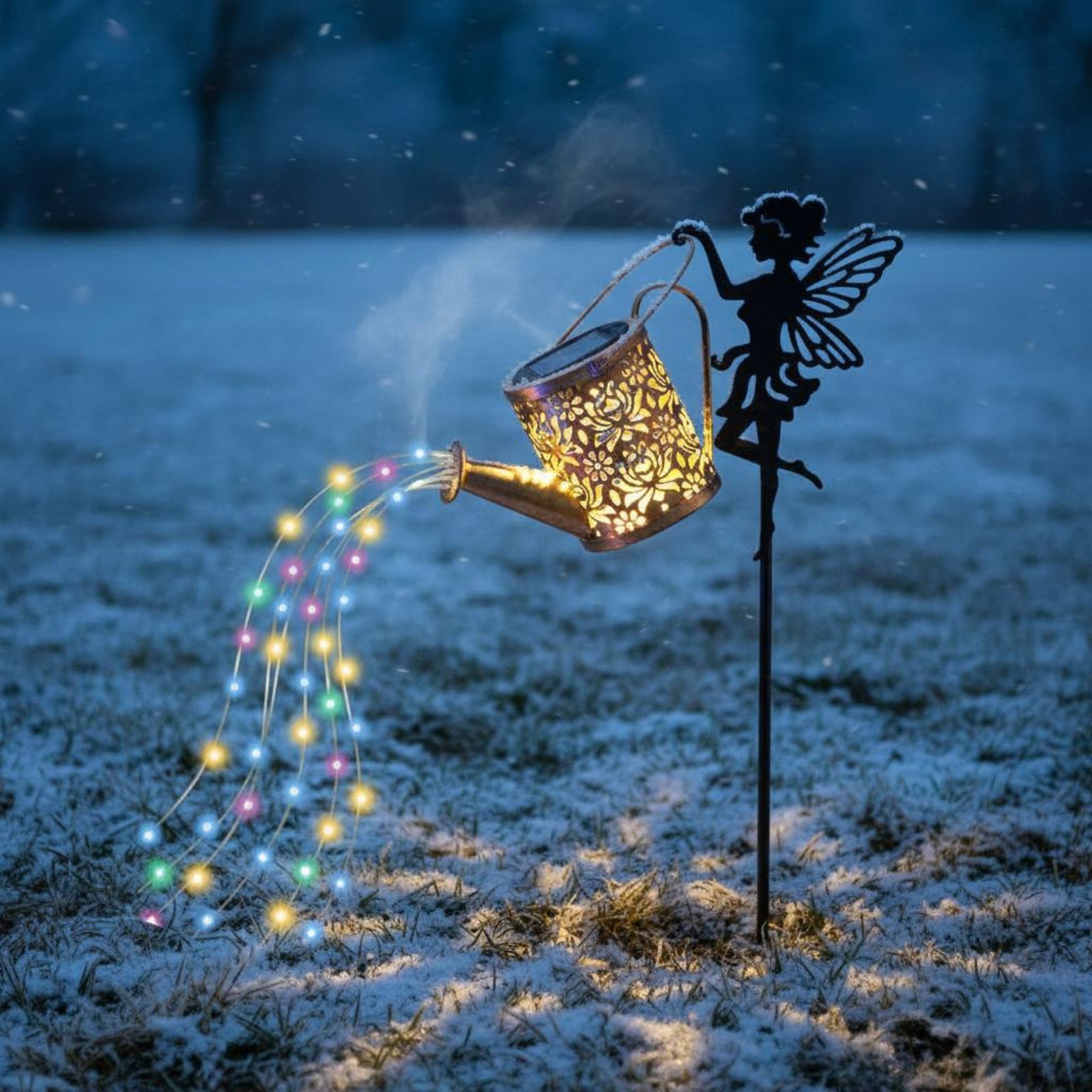 Solar Fairy Watering Can Light - Outdoor Lighting Yard Decoration ulasan dan harga