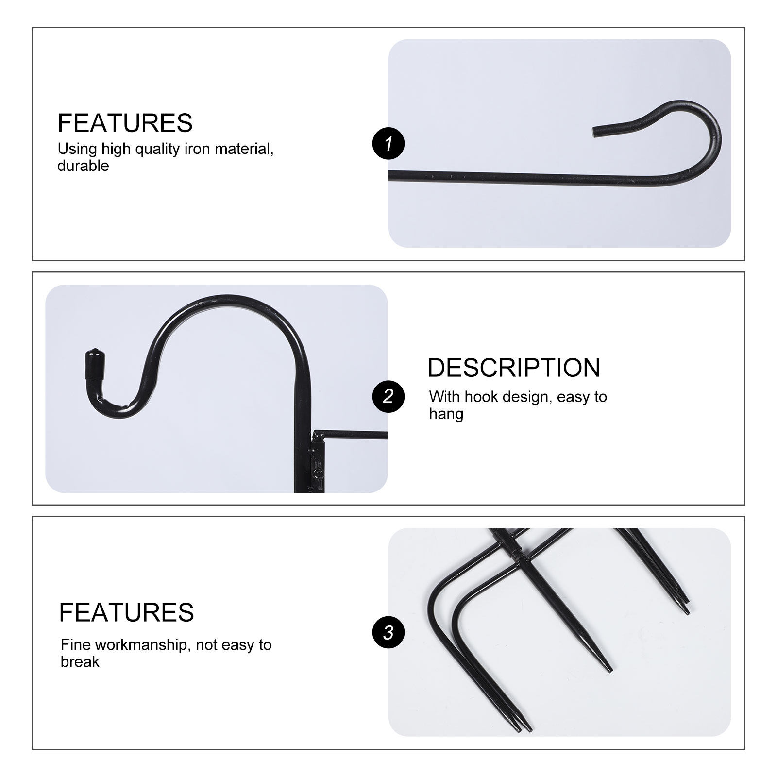 Shepherd Hook Heavy Duty Iron  - Outdoor Lighting Ground Fixtures ulasan dan harga