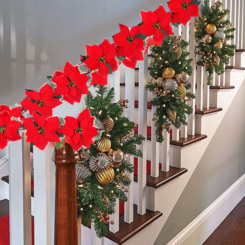 2/3m Christmas Poinsettia Flow - Outdoor Lighting Xmas ulasan dan harga