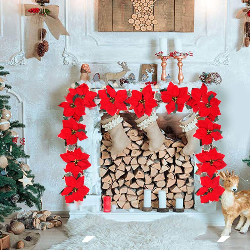 2/3m Christmas Poinsettia Flow - Outdoor Lighting Xmas ulasan dan harga
