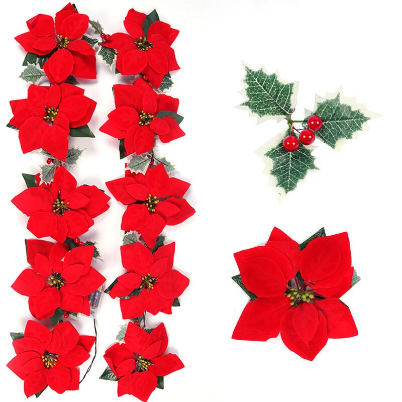 2/3m Christmas Poinsettia Flow - Outdoor Lighting Xmas ulasan dan harga