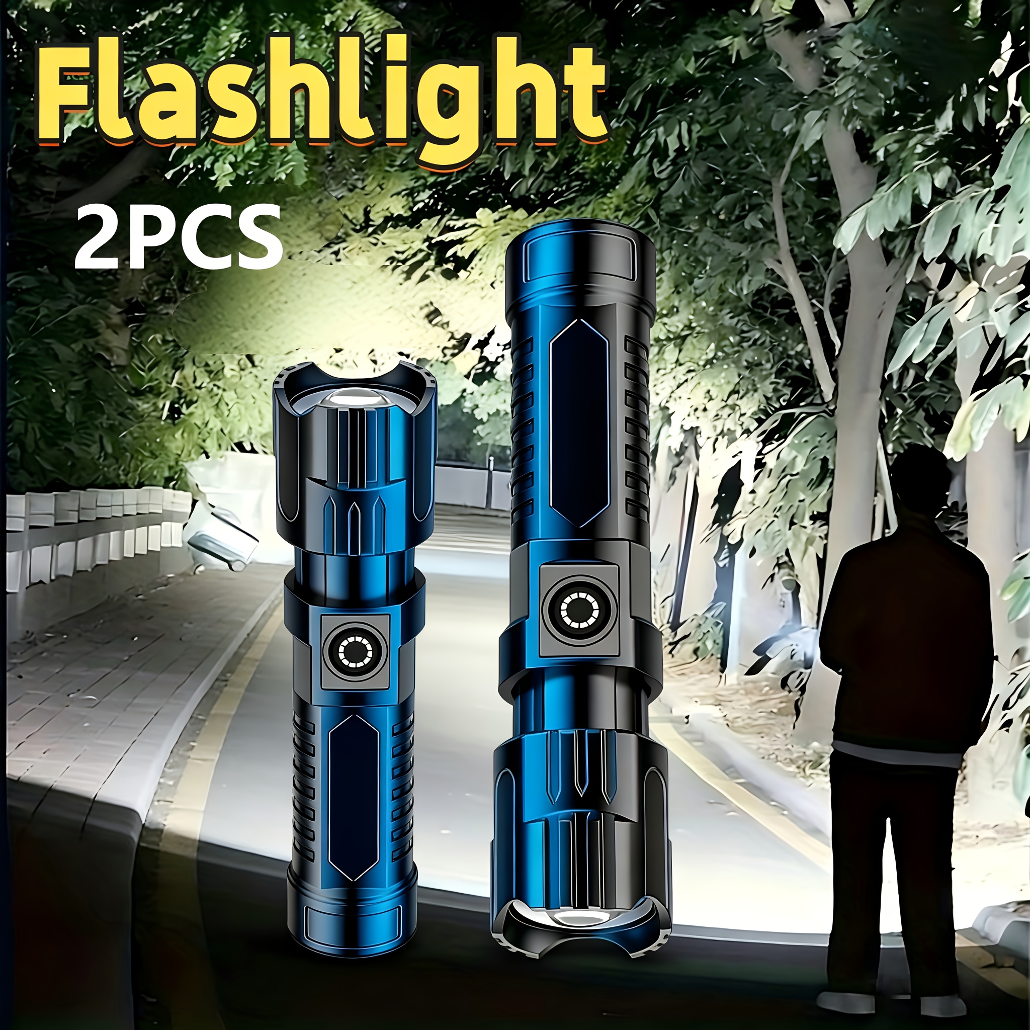 Tactical LED Flashlight 2000LM - Outdoor Lighting Beacon ulasan dan harga