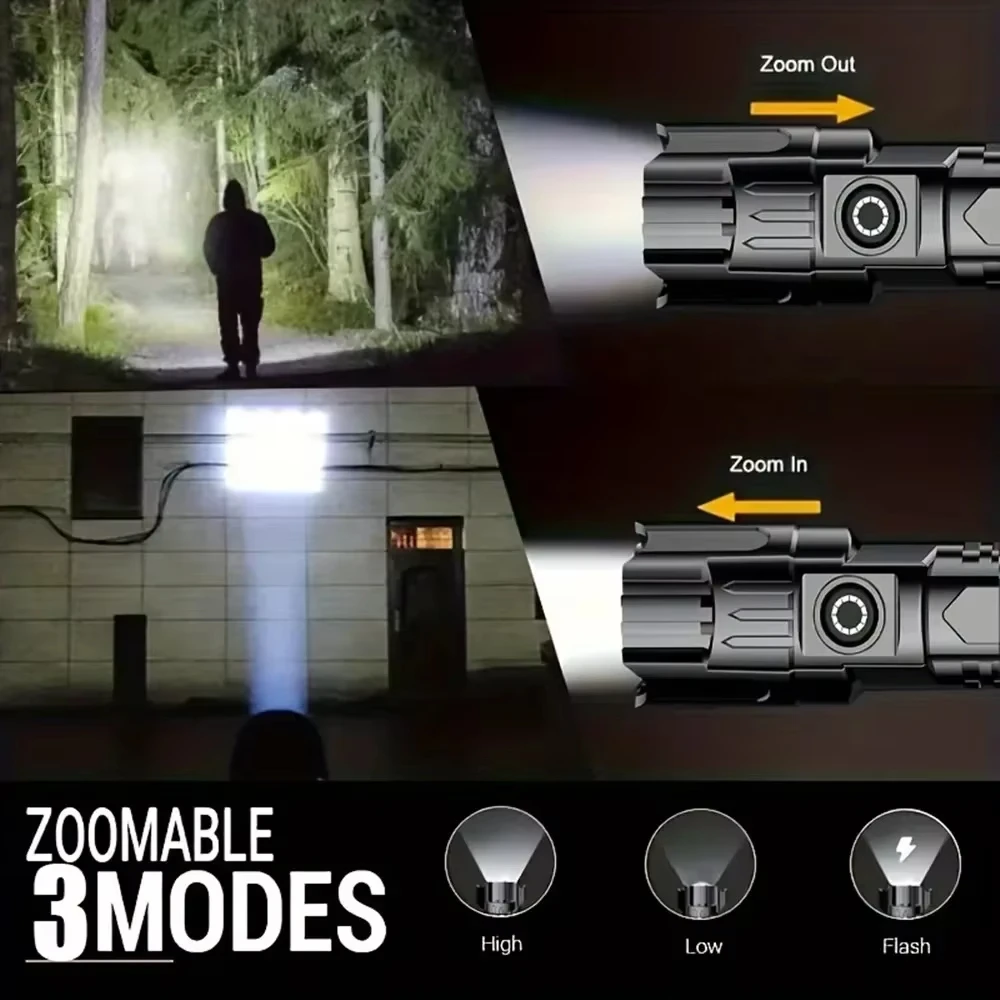 Tactical LED Flashlight 2000LM - Outdoor Lighting Beacon ulasan dan harga