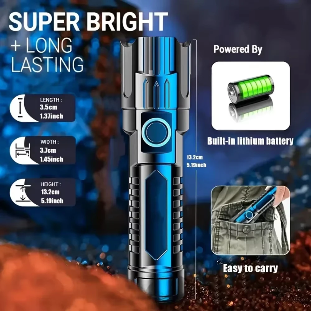 Tactical LED Flashlight 2000LM - Outdoor Lighting Beacon ulasan dan harga