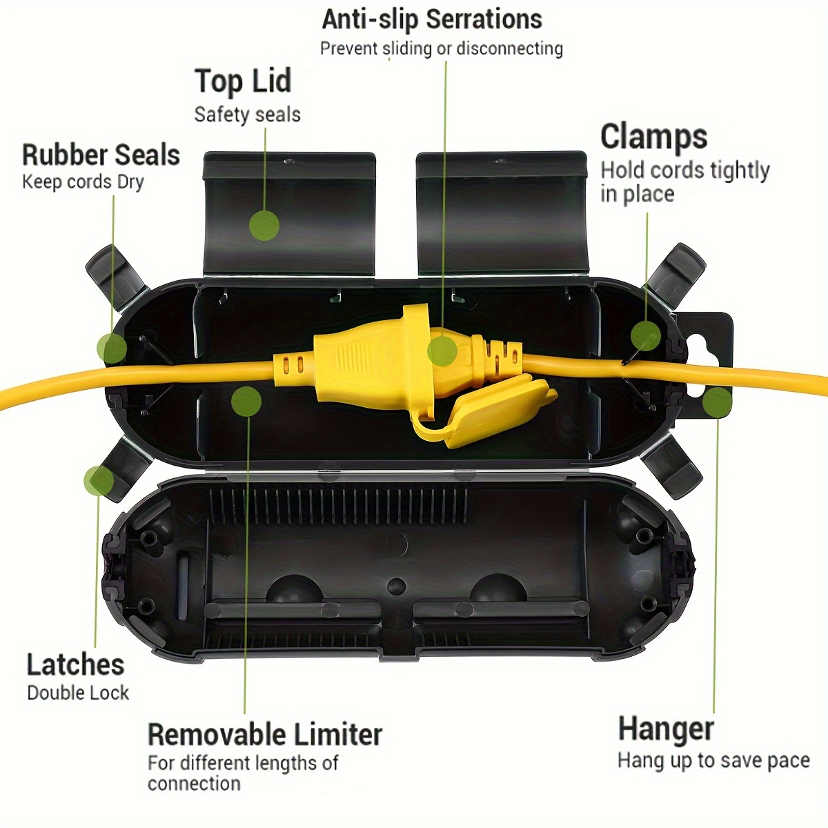 Extension Cord Plug Connection - Outdoor Lighting Xmas ulasan dan harga