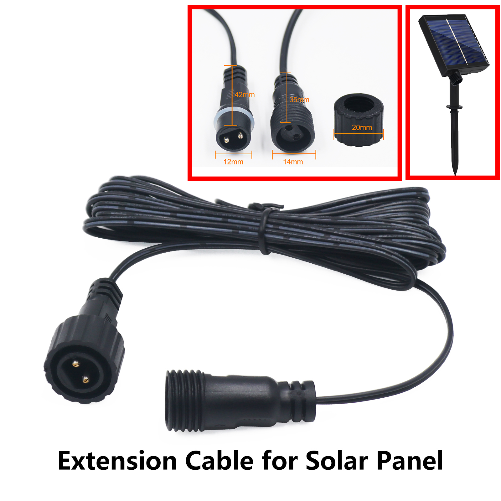 3M Extension Cable for Solar P - Outdoor Lighting Extension Cable ulasan dan harga