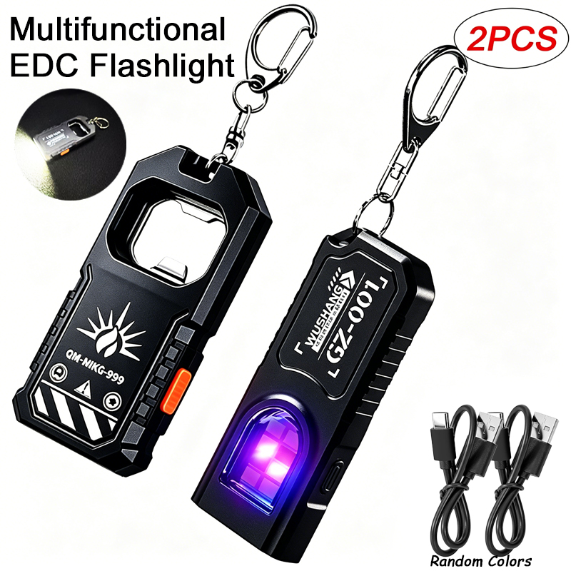 2Pcs Portable LED COB Keychain - Outdoor Lighting Beacon ulasan dan harga