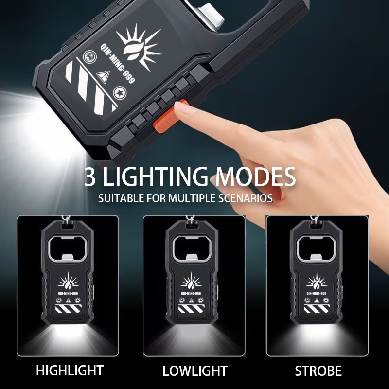 2Pcs Portable LED COB Keychain - Outdoor Lighting Beacon ulasan dan harga