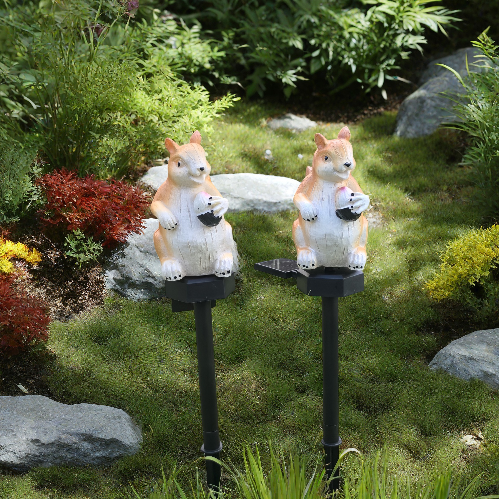 LED Solar Resin Squirrel Groun - Outdoor Lighting Ground Fixtures ulasan dan harga