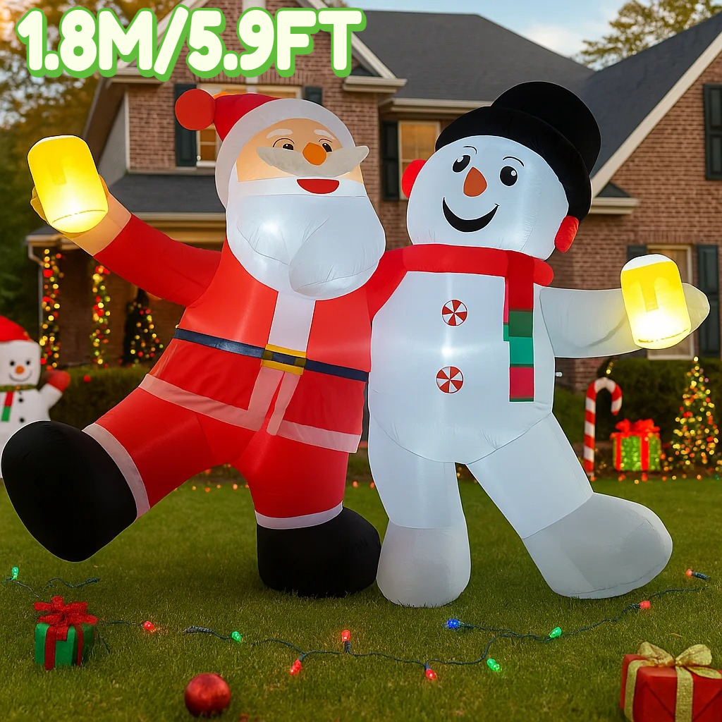 1.8M/5.9FT Inflatable Santa Cl - Outdoor Lighting Xmas ulasan dan harga