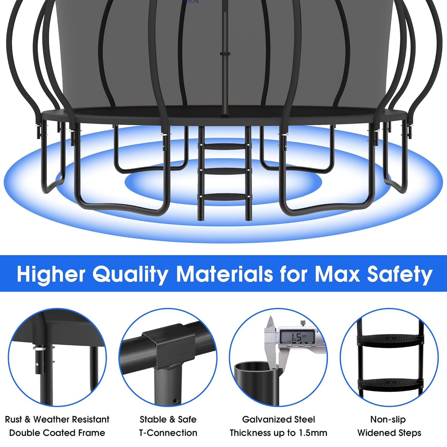 Large Outdoor Trampoline with  - Outdoor Lighting For Garden ulasan dan harga