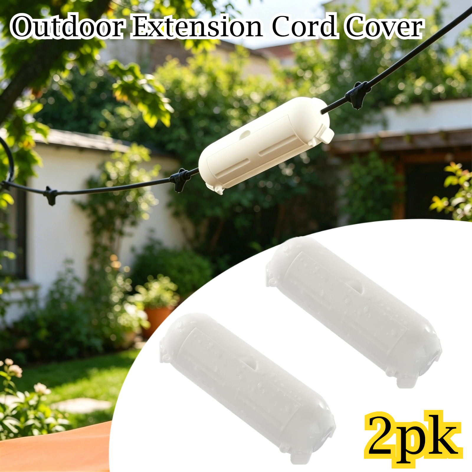 2 Pack Waterproof Outdoor Conn - Outdoor Lighting Extension Cable ulasan dan harga