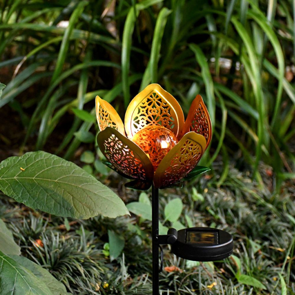 Lotus Shaped Solar Powered Lam - Outdoor Lighting Ground Fixtures ulasan dan harga