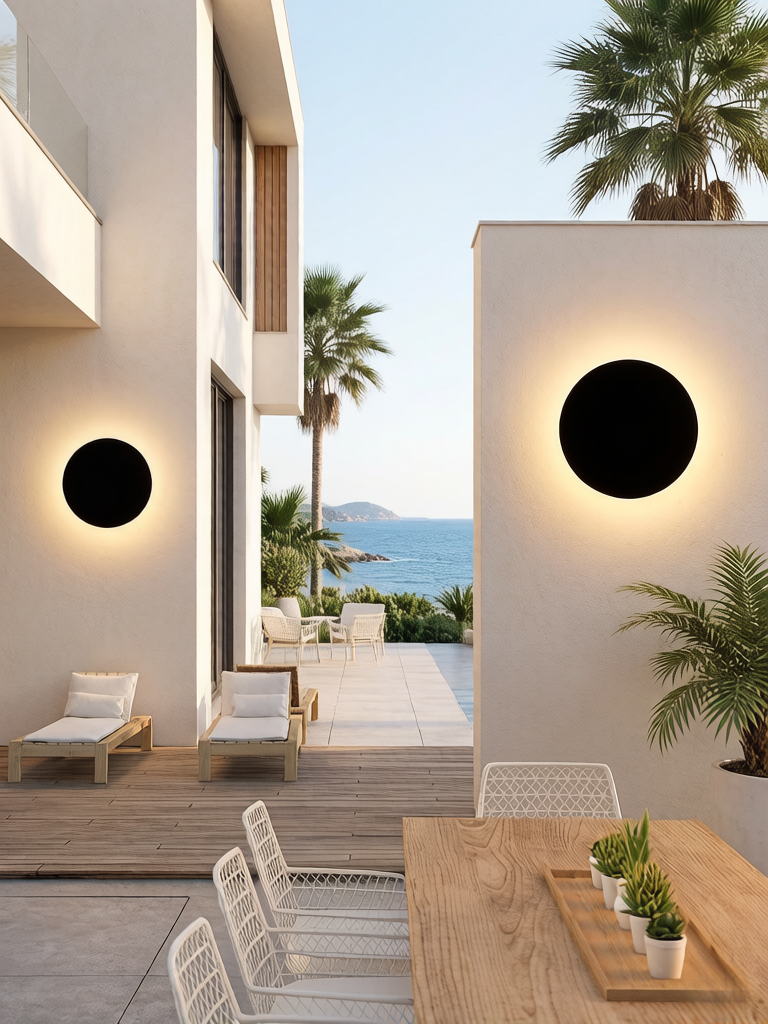 Nordic Minimalist Round LED Wa - Outdoor Lighting Up And Down ulasan dan harga