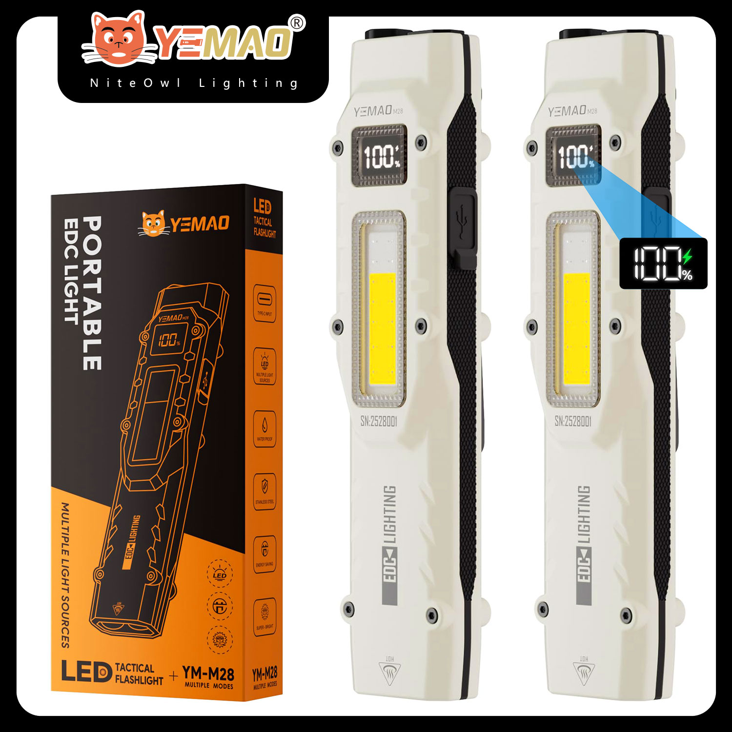 YEMAO M28 Super Bright EDC Fla - Outdoor Lighting Replacement Bulbs ulasan dan harga