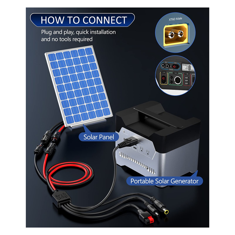 A01F-4-In-1 Solar Panel Connec - Outdoor Lighting Extension Cable ulasan dan harga