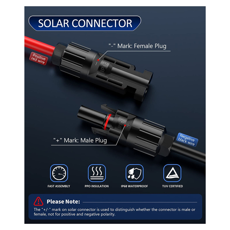 A01F-4-In-1 Solar Panel Connec - Outdoor Lighting Extension Cable ulasan dan harga