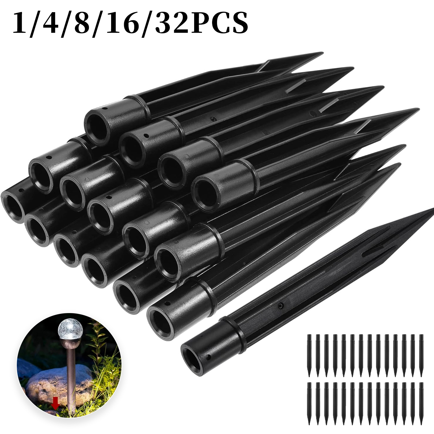 Solar Lawn Light Stakes 1-32PC - Outdoor Lighting Ground Fixtures ulasan dan harga