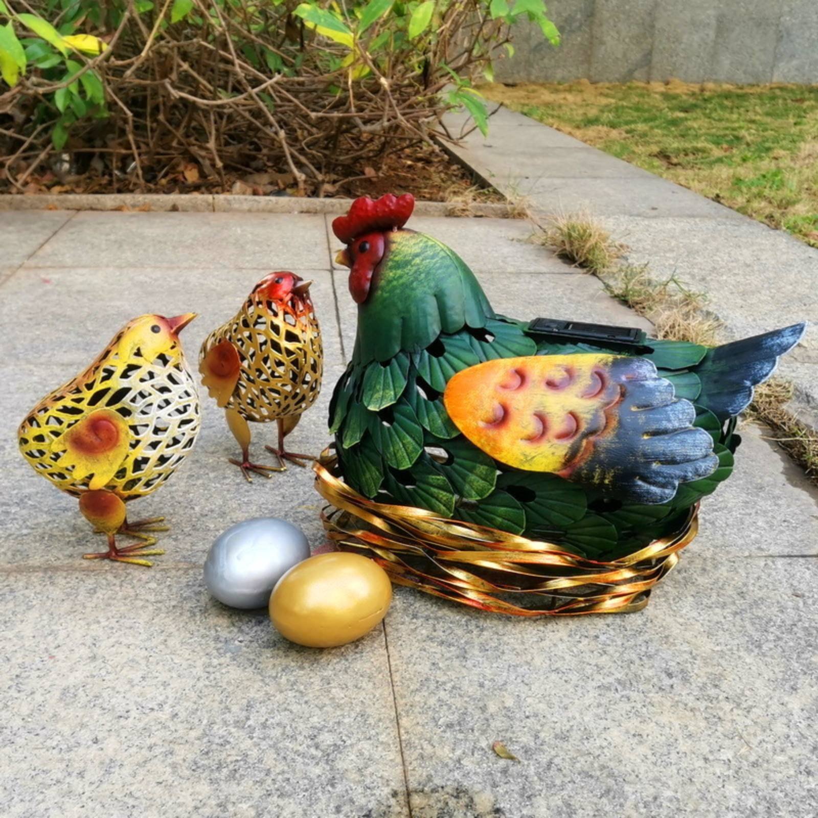 Solar Lantern Chicken Statue O - Outdoor Lighting Yard Decoration ulasan dan harga