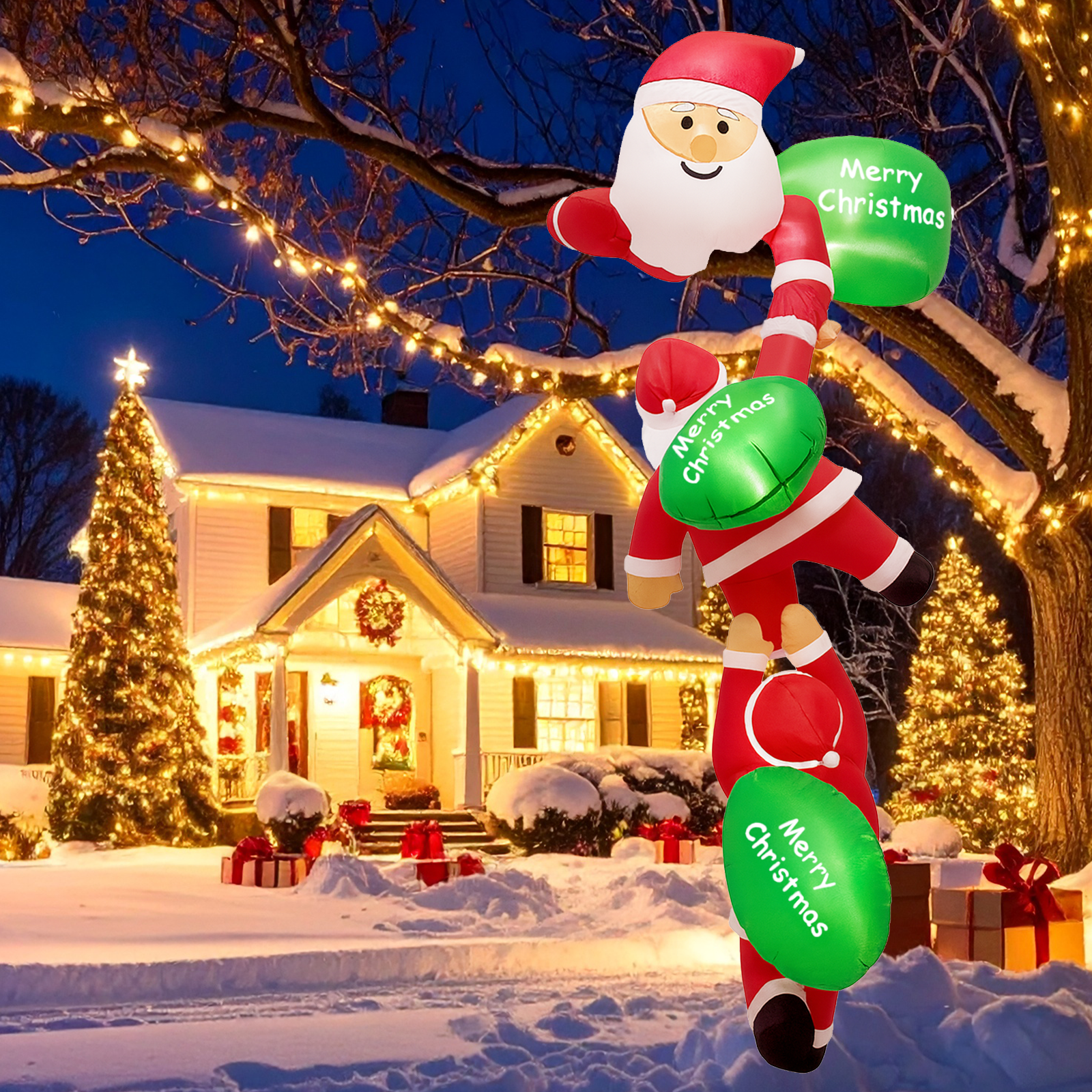 8FT Christmas Inflatable Outdo - Outdoor Lighting Xmas ulasan dan harga