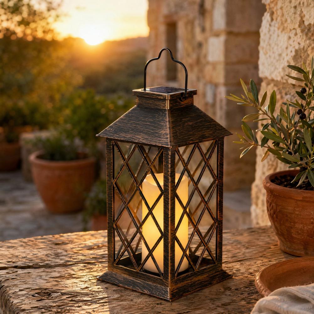 Retro Solar Lantern, Outdoor S - Outdoor Lighting Yard Decoration ulasan dan harga
