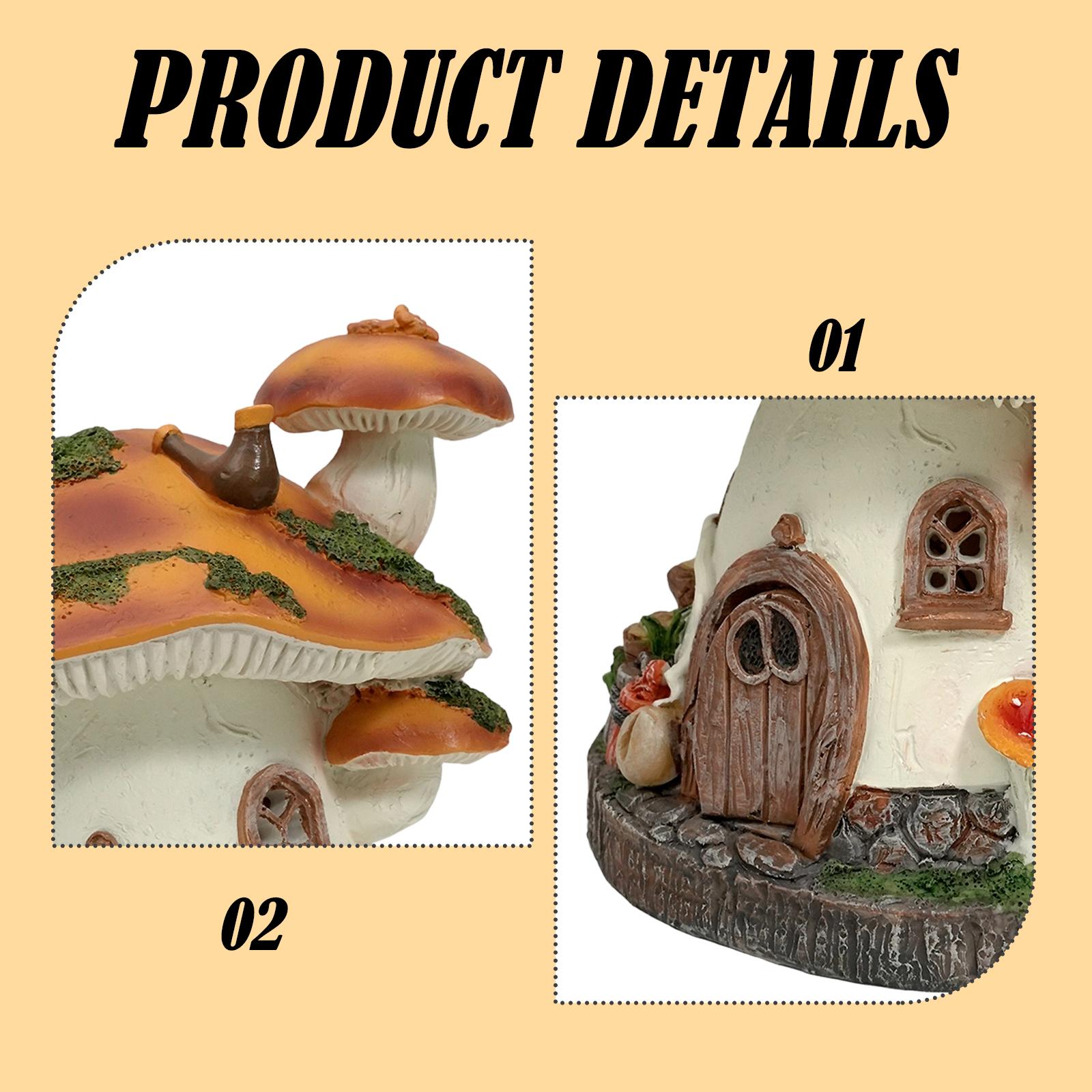 Mushroom House Statue Solar Li - Outdoor Lighting Unique ulasan dan harga