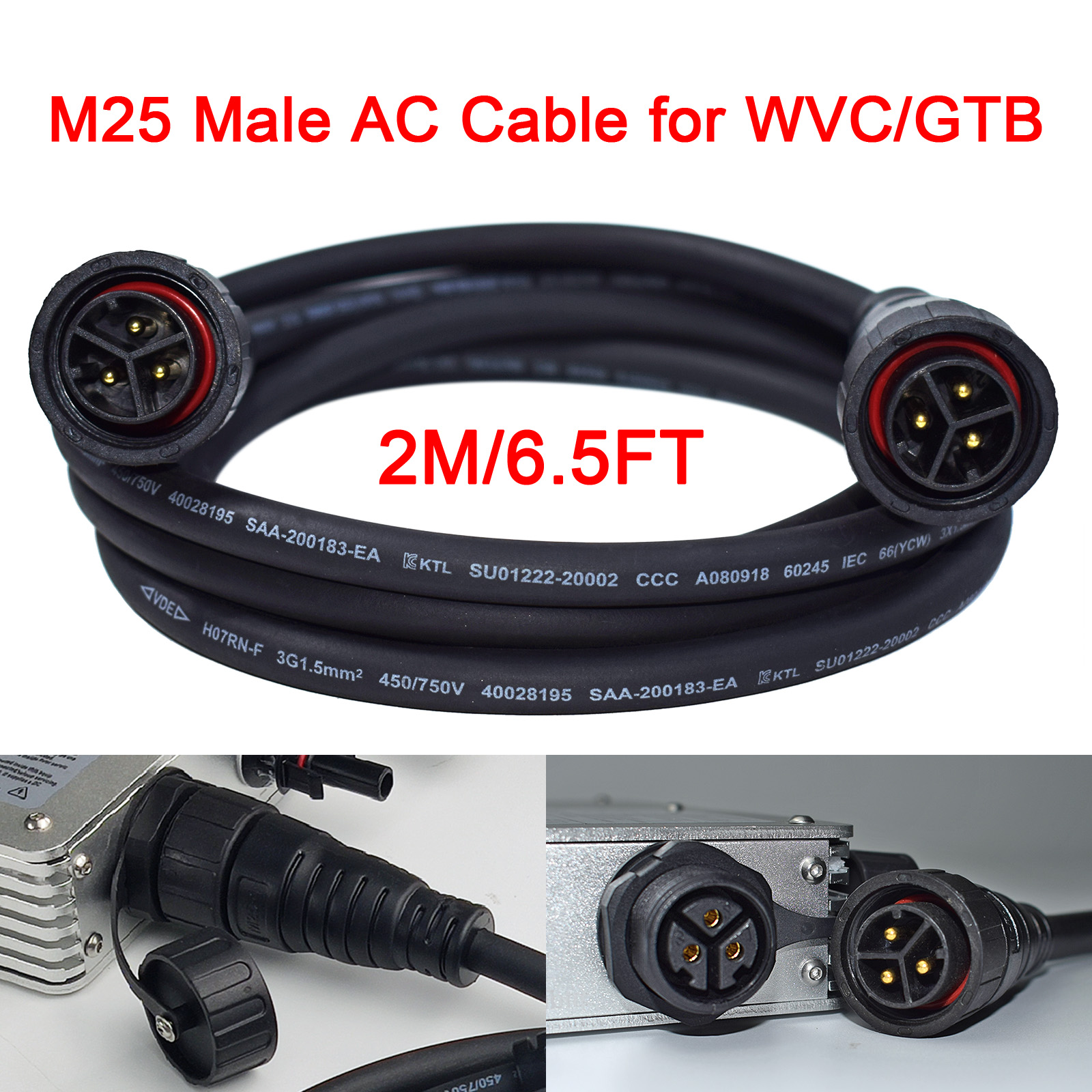 M25 AC Cable 2M for WVC 600/70 - Outdoor Lighting Extension Cable ulasan dan harga