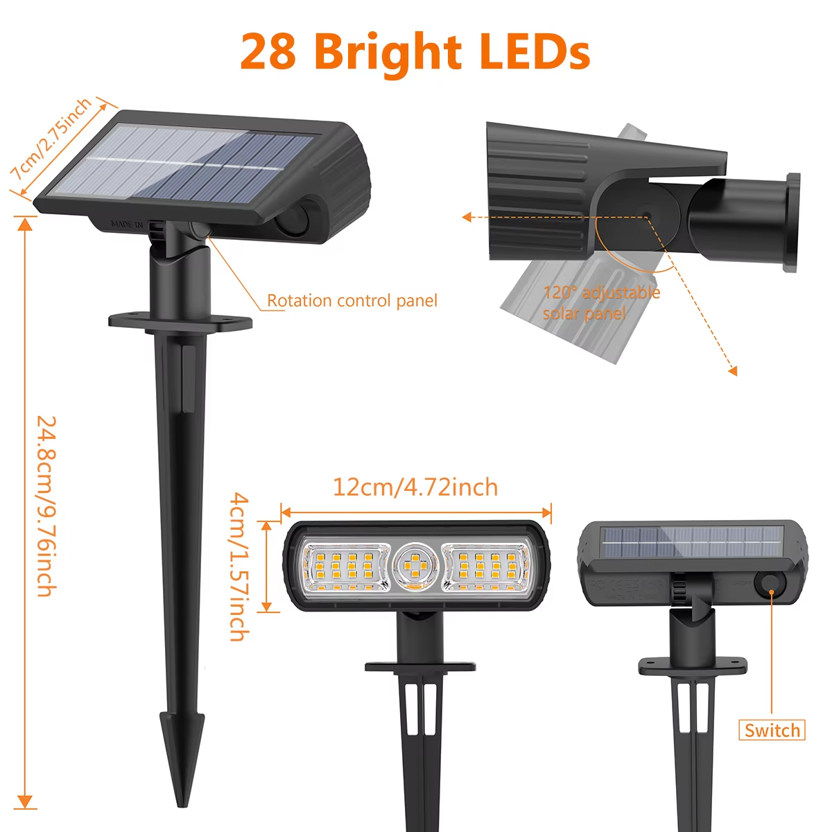 4 Pack Solar Landscape Spot Li - Outdoor Lighting Spotlight ulasan dan harga