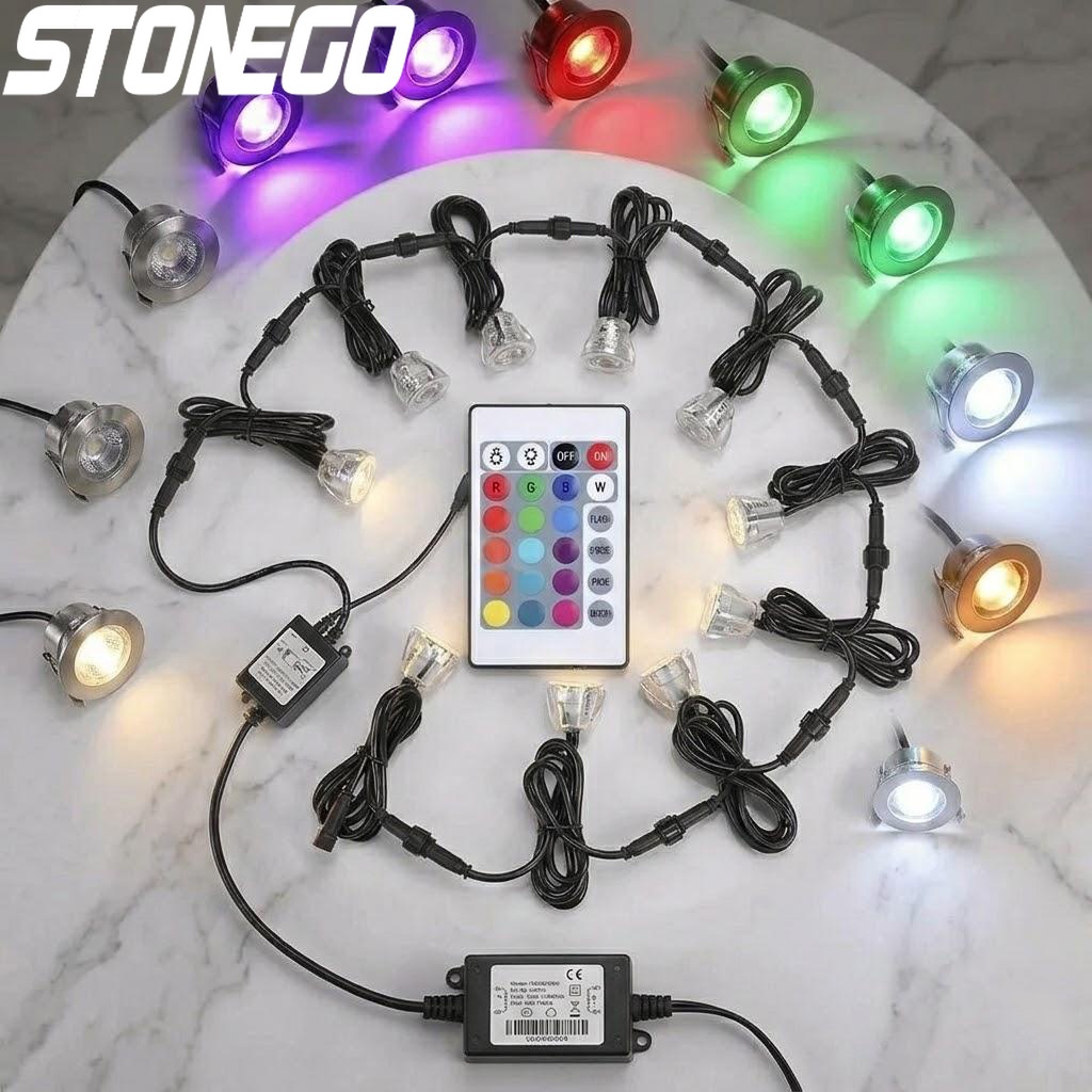 32mm RGBW LED Deck Light 0 6W  - Outdoor Lighting Ground Fixtures ulasan dan harga