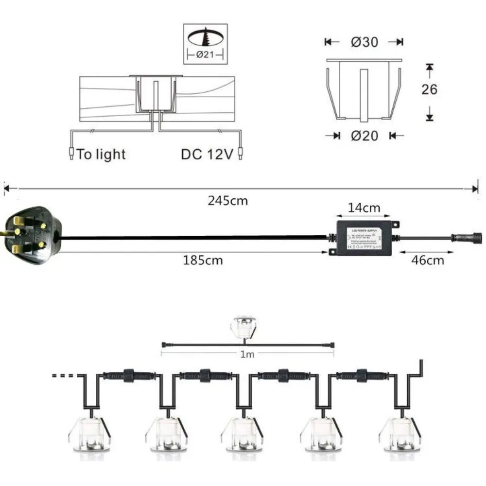 32mm RGBW LED Deck Light 0 6W  - Outdoor Lighting Ground Fixtures ulasan dan harga