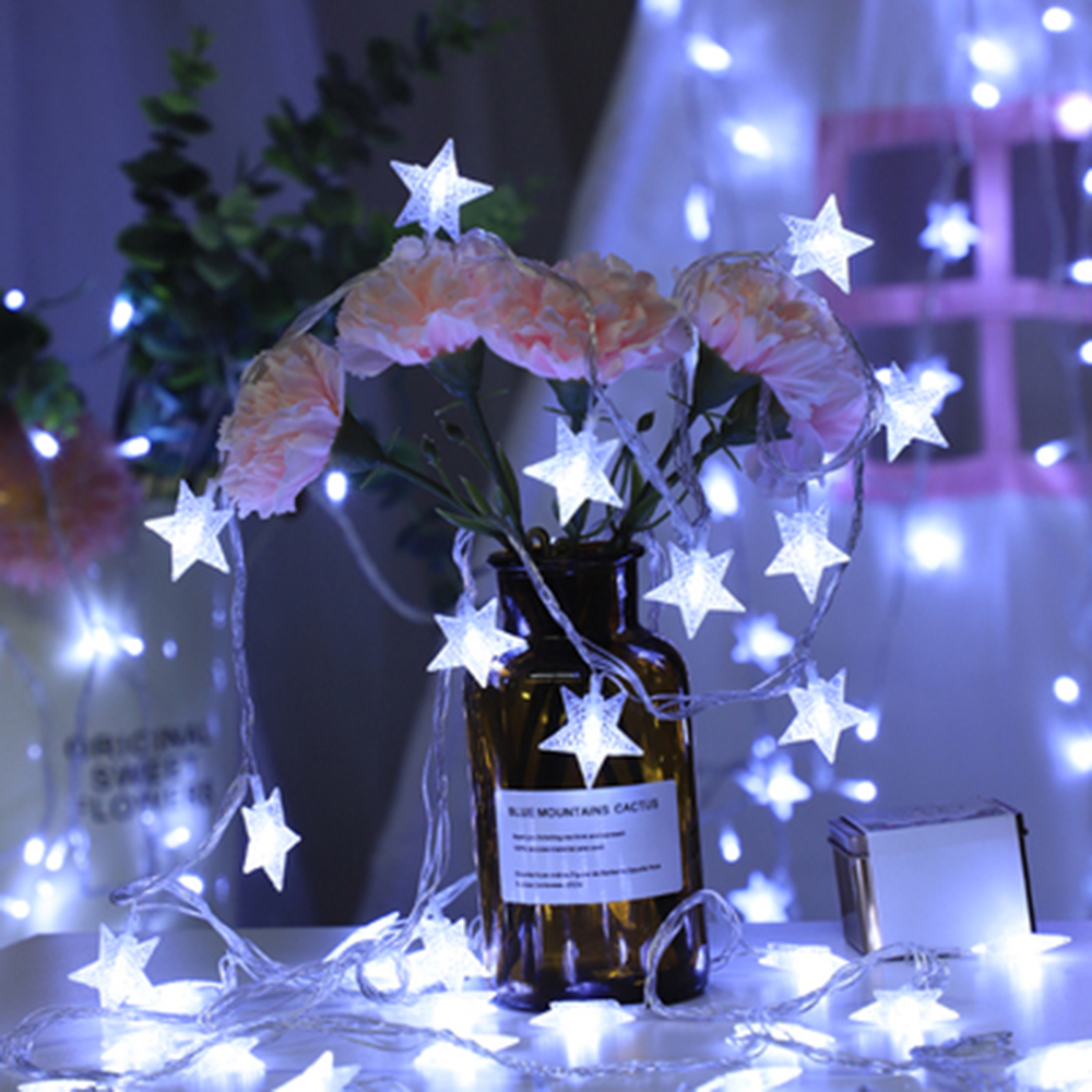 LED Star String Lights USB/Bat - Outdoor Lighting On House ulasan dan harga