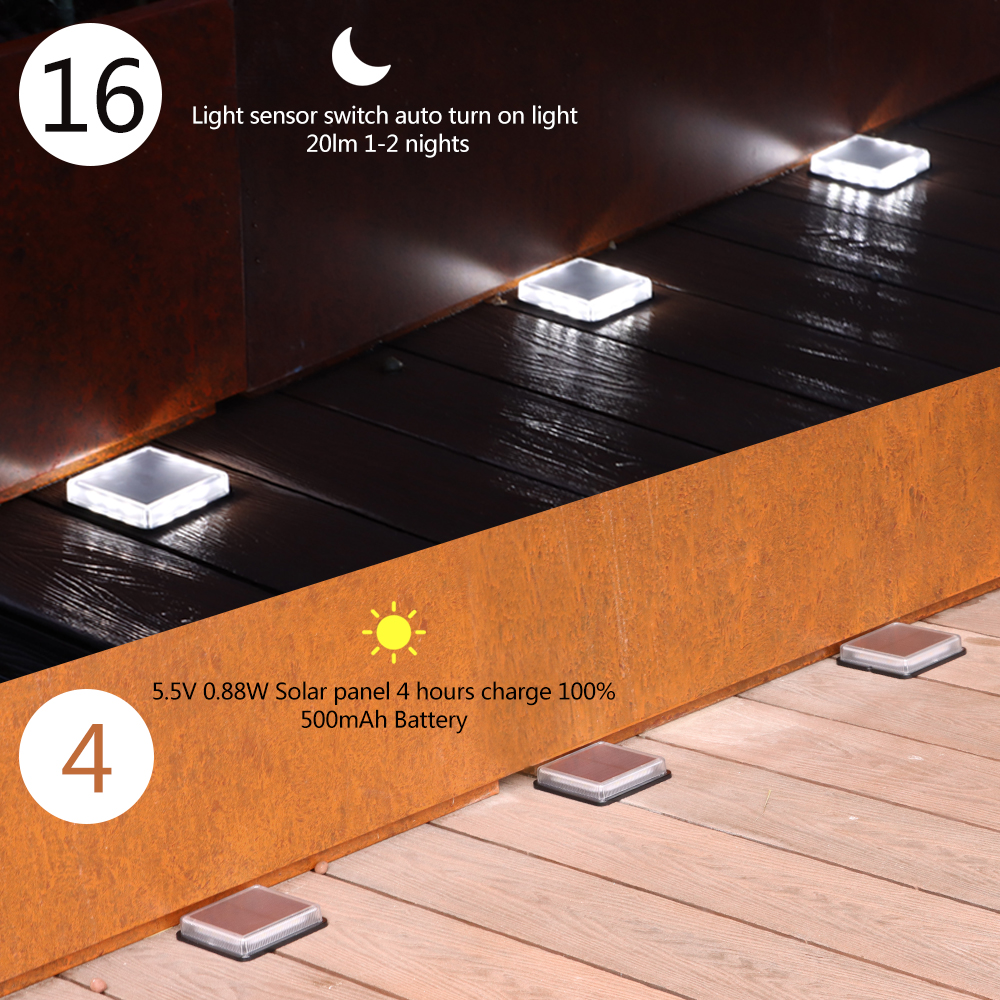 Solar Deck Light Outdoor Water - Outdoor Lighting Ground Fixtures ulasan dan harga