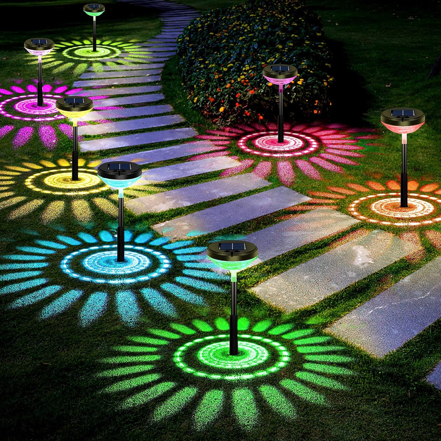 6 Pack Solar Pathway Lights wi - Outdoor Lighting Yard Decoration ulasan dan harga