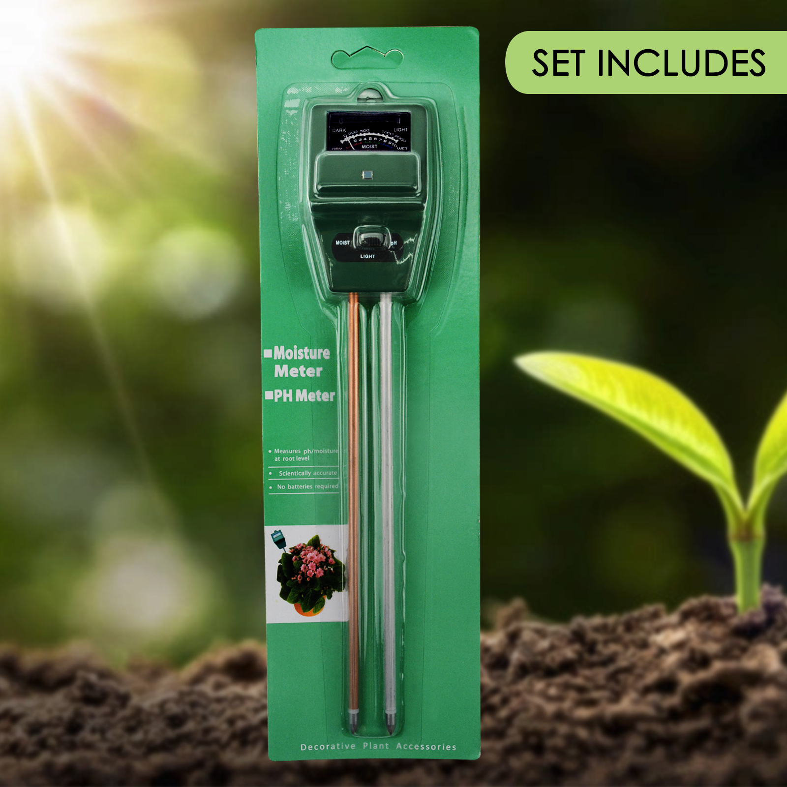 3-in-1 Soil PH Moisture Light  - Outdoor Lighting Expressions ulasan dan harga