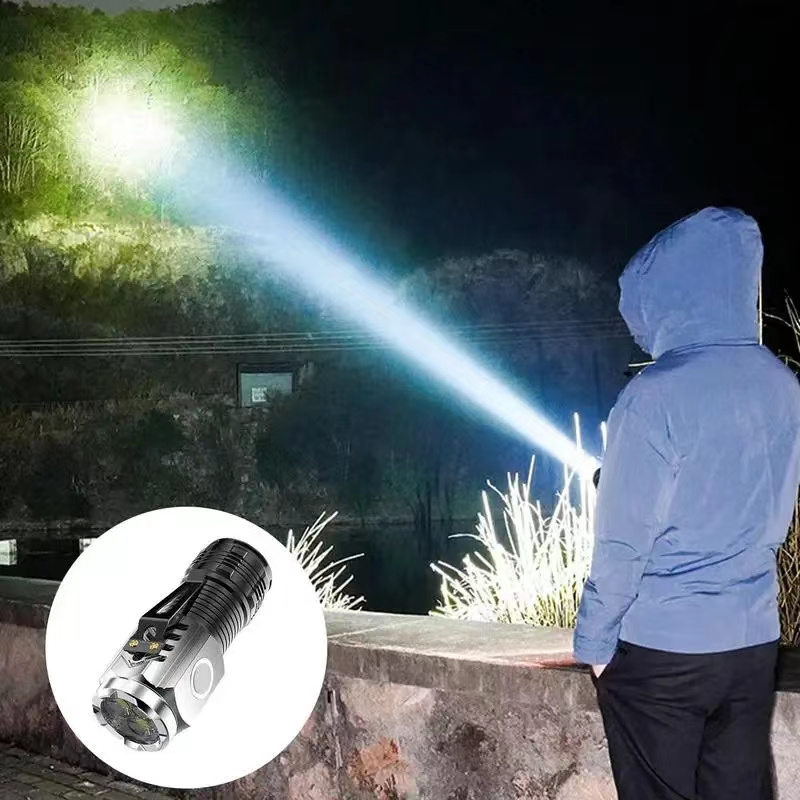 LED Strong Light Flashlight Re - Outdoor Lighting On House ulasan dan harga