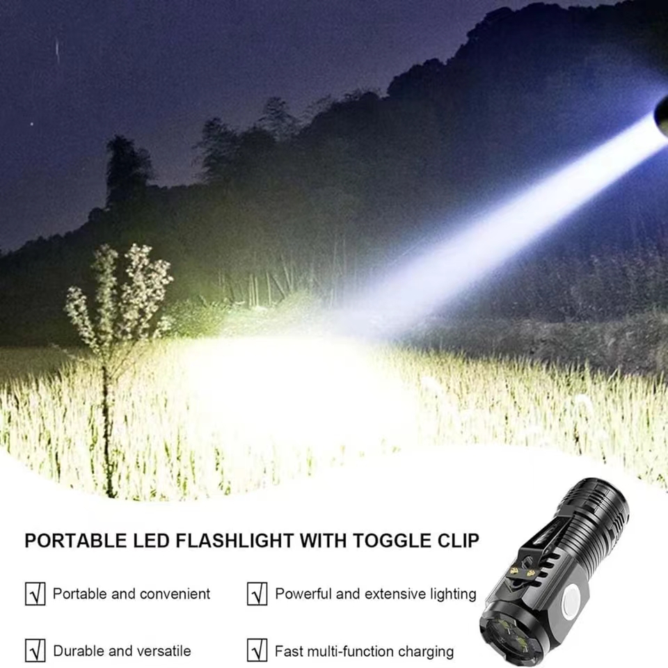 LED Strong Light Flashlight Re - Outdoor Lighting On House ulasan dan harga