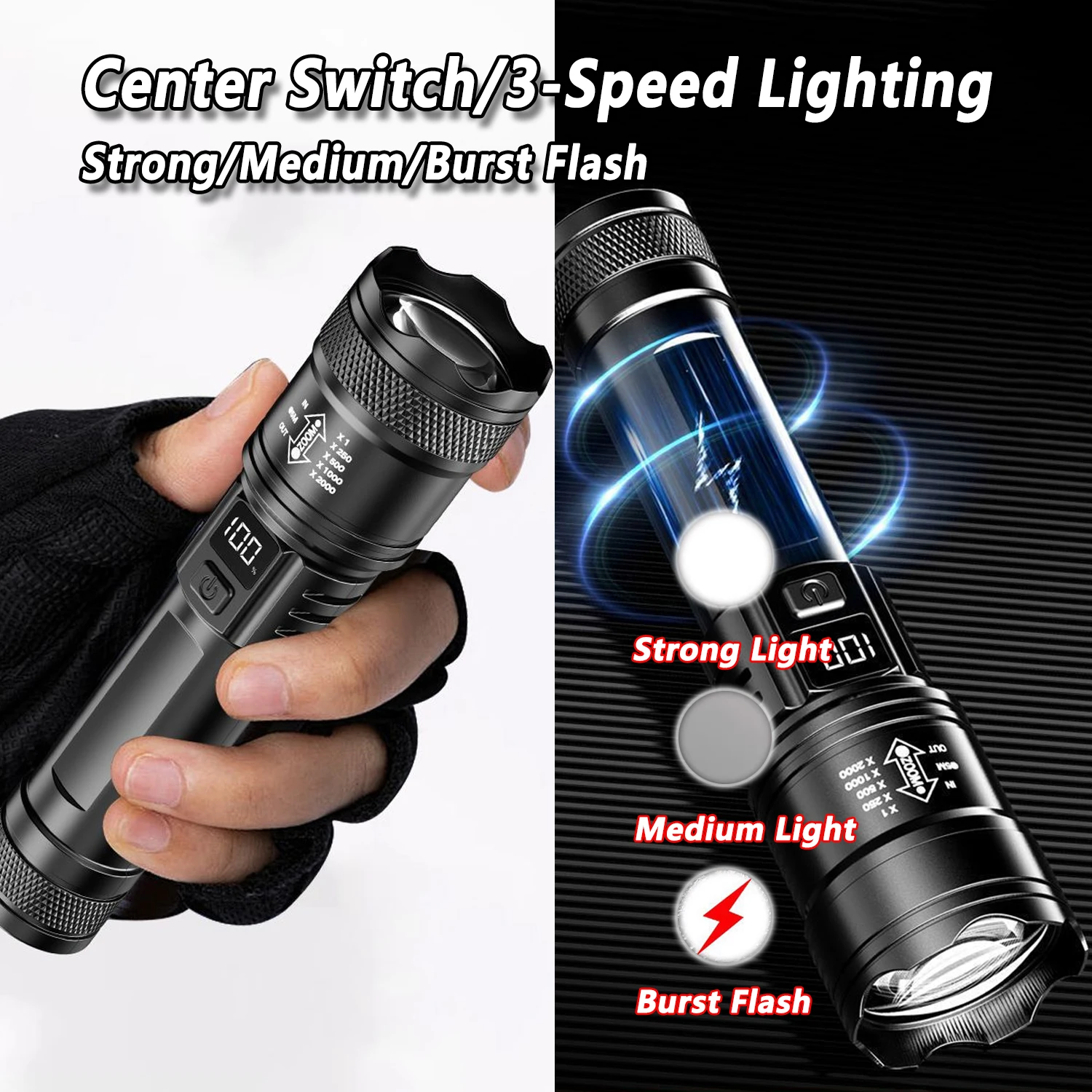 Ultra Bright LED Flashlight 20 - Outdoor Lighting Beacon ulasan dan harga