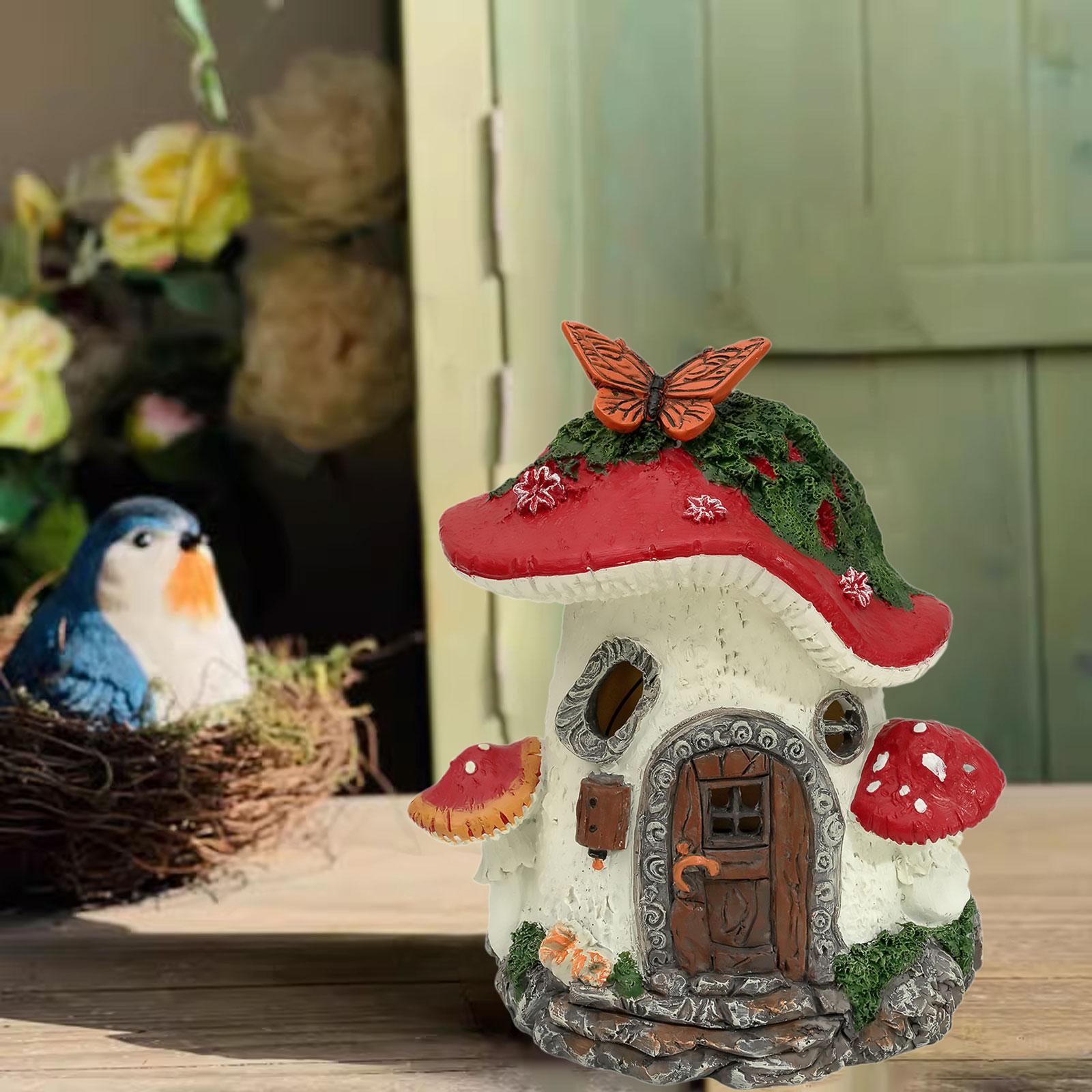 Mushroom House Statue Solar Li - Outdoor Lighting Unique ulasan dan harga