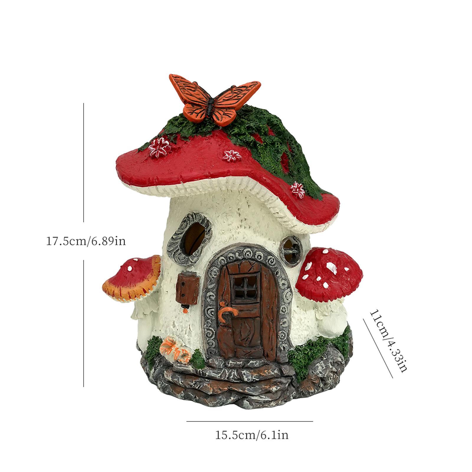 Mushroom House Statue Solar Li - Outdoor Lighting Unique ulasan dan harga