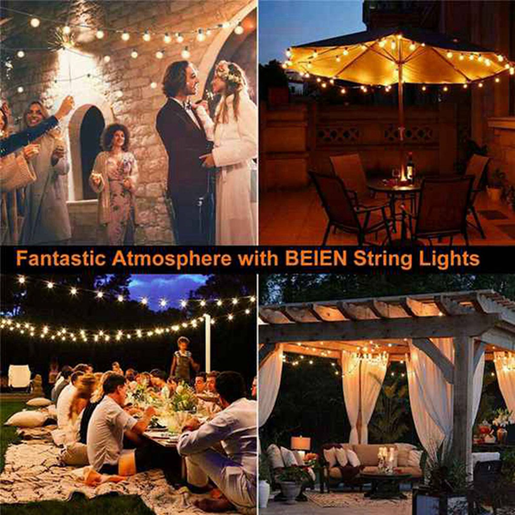 ABWR-2X G40 Solar Powered LED  - String Light Bistro ulasan dan harga