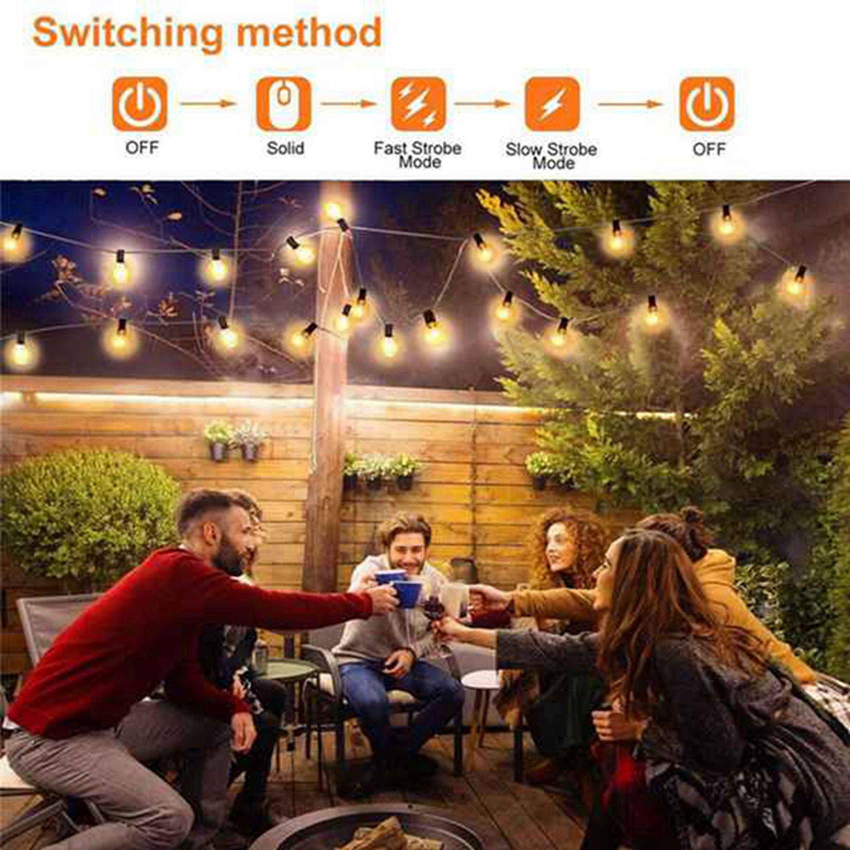 ABWR-2X G40 Solar Powered LED  - String Light Bistro ulasan dan harga