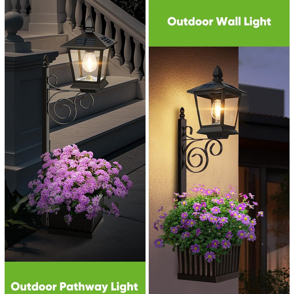 Solar Powered 2-in-1 Flower Po - Outdoor Lighting For Garden ulasan dan harga