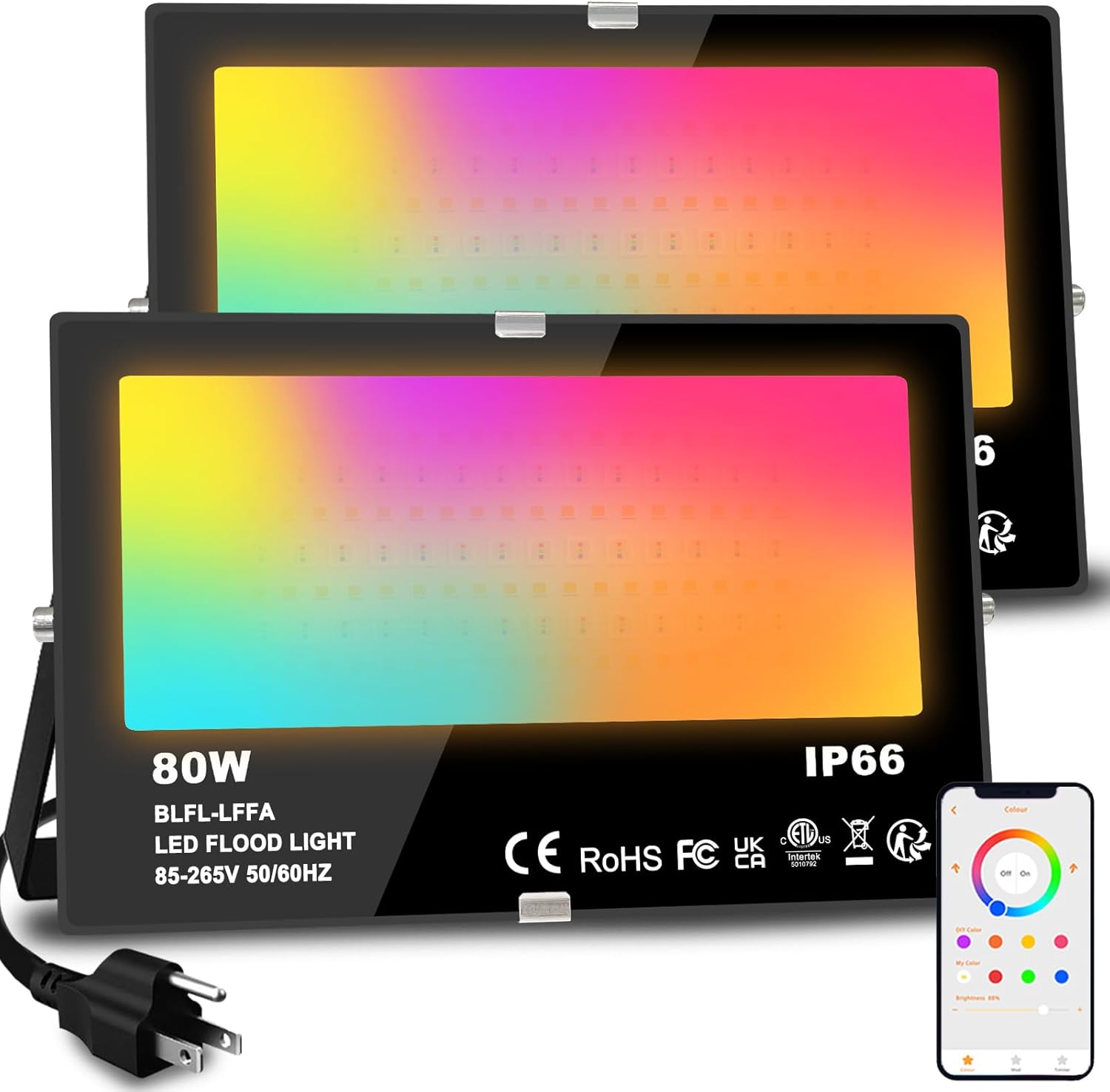 Smart RGB LED Flood Light 800W - Led Flood Light ulasan dan harga