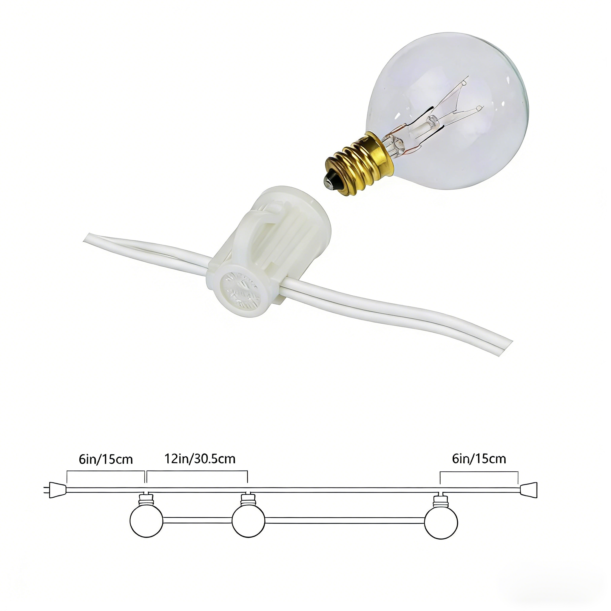 8M G40 Bulbs Globe String Ligh - String Light Bistro ulasan dan harga