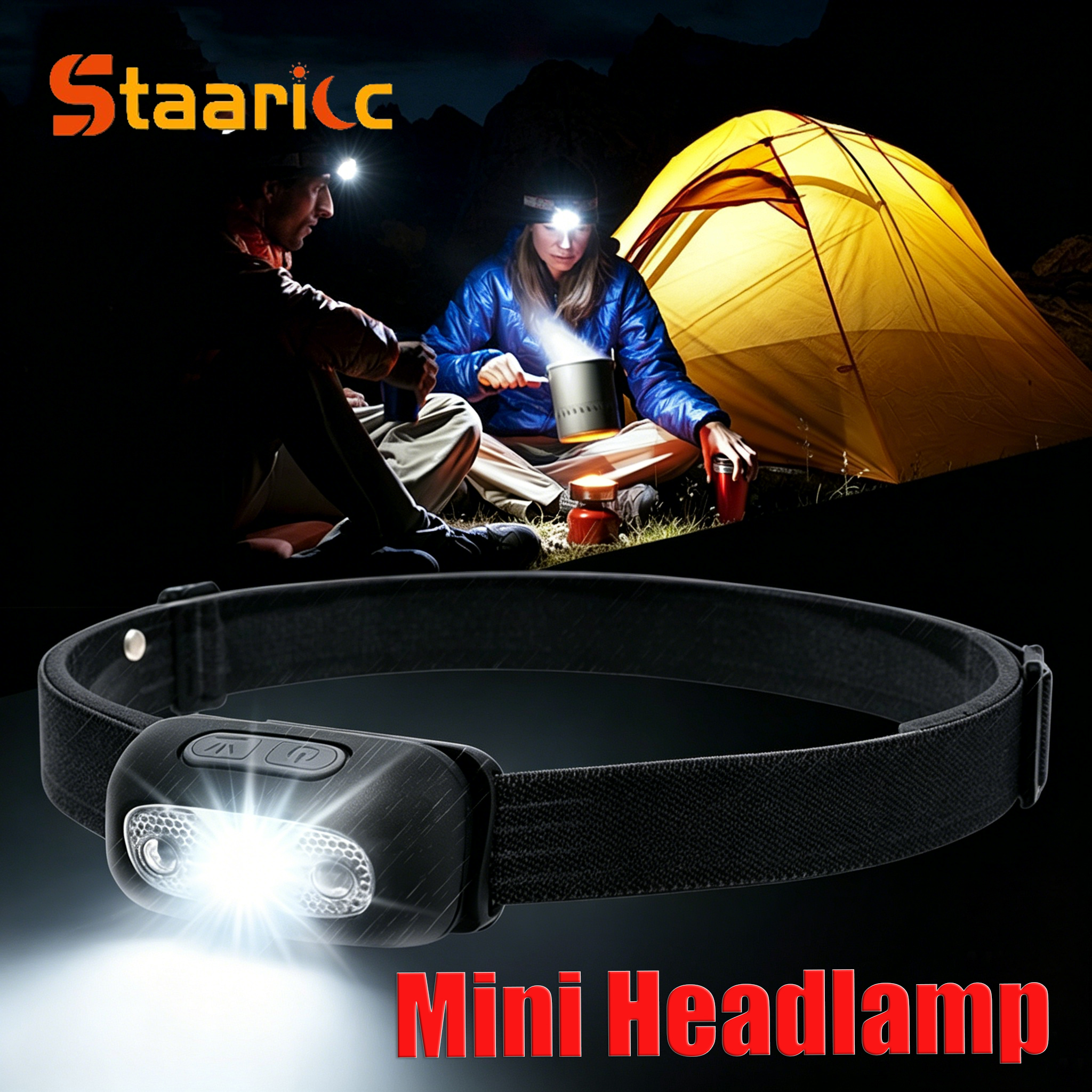 Mini Flashlight Headlamp USB R - Outdoor Lighting Repair ulasan dan harga