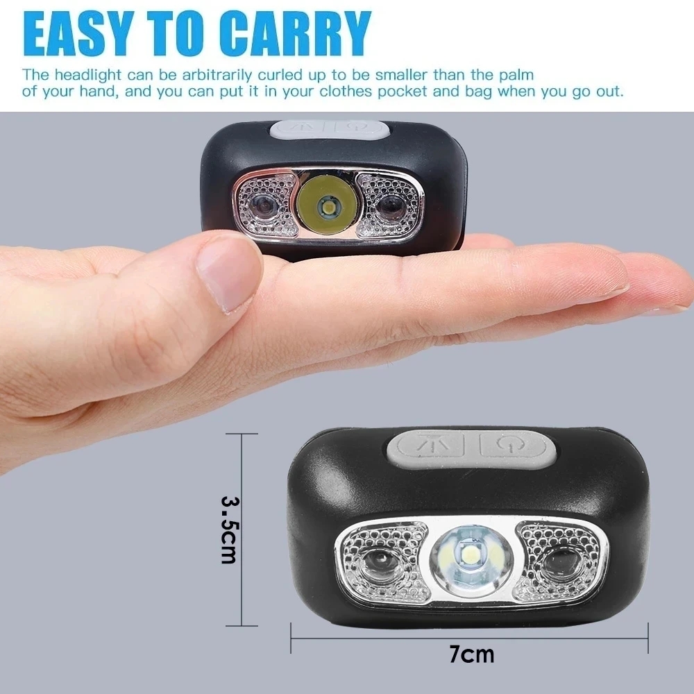 Mini Flashlight Headlamp USB R - Outdoor Lighting Repair ulasan dan harga