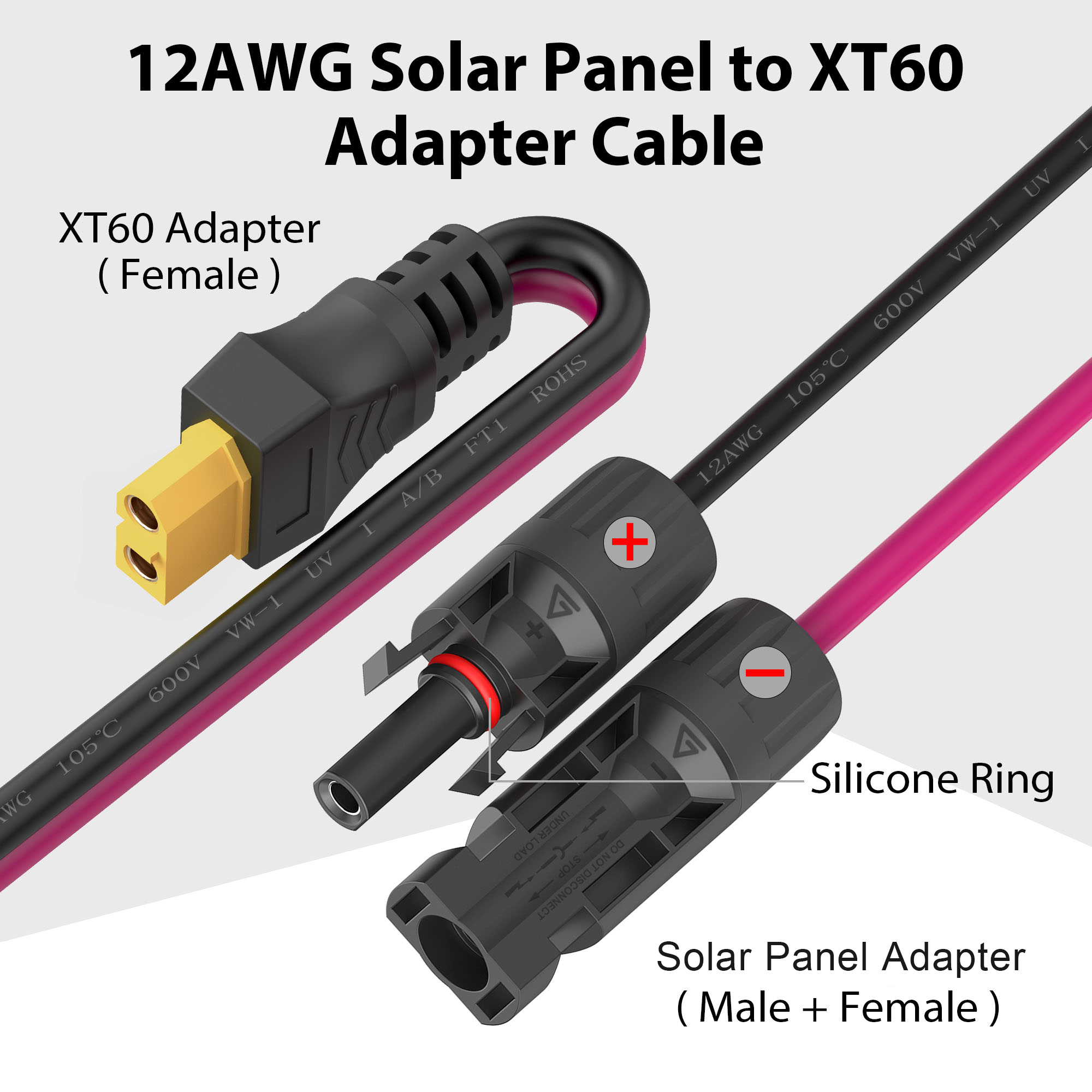 Solar to XT60 extension cable  - Outdoor Lighting Extension Cable ulasan dan harga