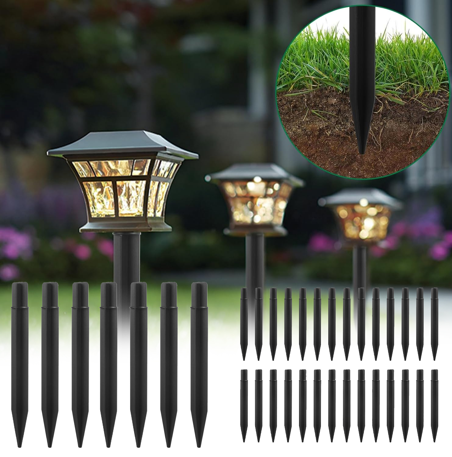 1-32PCS Solar Garden Lights Ou - Outdoor Lighting Ground Fixtures ulasan dan harga