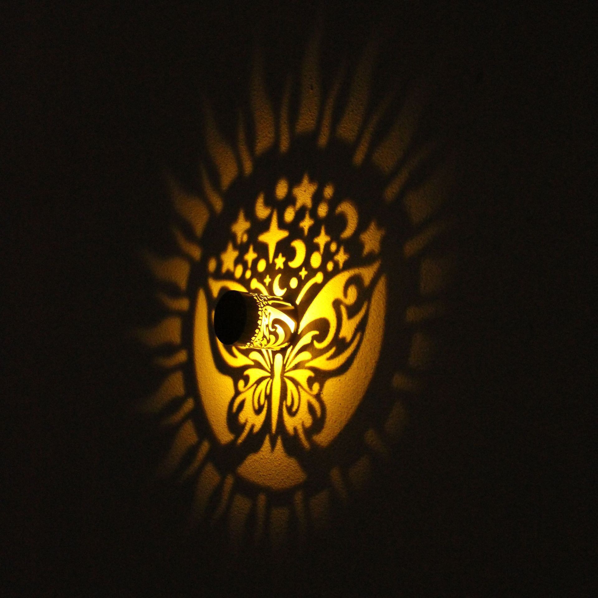 Solar Butterfly Projection Lam - Outdoor Lighting Yard Decoration ulasan dan harga