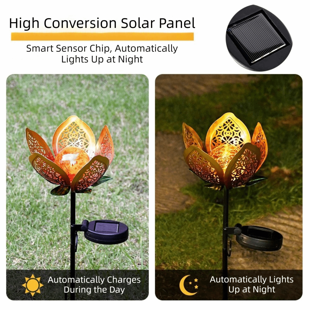 Lotus Shaped Solar Powered Lam - Outdoor Lighting Ground Fixtures ulasan dan harga